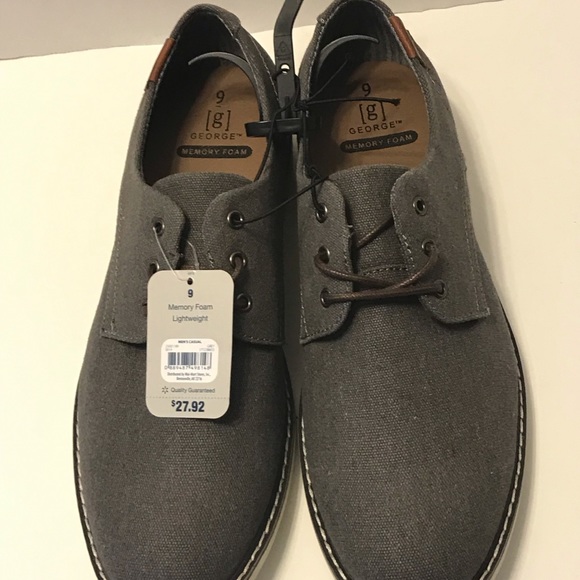 George Men's Memory Foam Lightweight Oxford Shoes - Picture 2 of 6